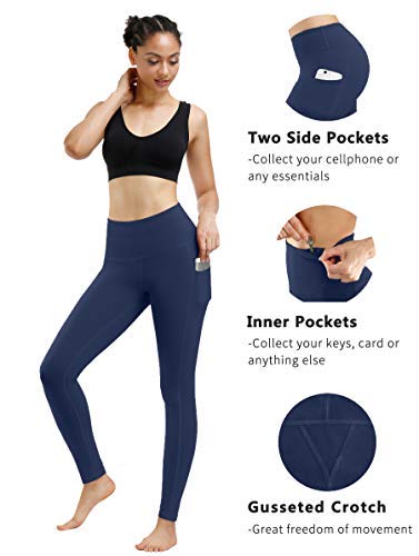 Fengbay 3 Pack High Waist Yoga Capris, Pocket Yoga Pants Tummy Control Workout Running 4 Way Stretch Yoga Leggings