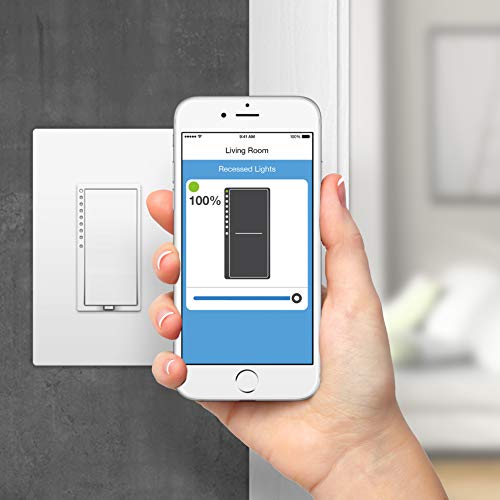 Insteon Smart Dimmer Wall Switch, 600W, 2477D (White) - Needs Neutral Wire - Requires Insteon Hub for Voice Control with Amazon Alexa and Google Assistant