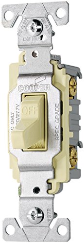 EATON CS120A Arrow Hart Eagle Cs Toggle Switch, 120/277 Vac, 20 A, 1 P, Almond