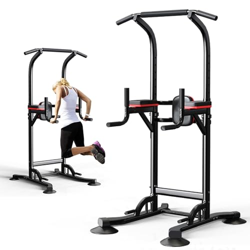 Pull Up Bar Station, Power Tower Dip Bar for Pull-up Push-up Multi-function Home Gym Strength Training Workout Equipment