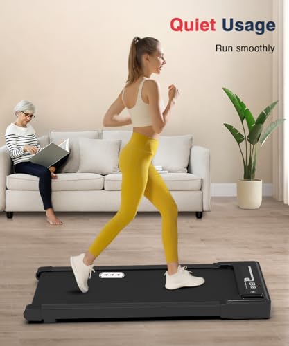 Redliro Walking Pad Treadmill Under Desk, Portable Mini Treadmill with Remote Control, 265lbs Max Weight, Installation-Free Jogging Machine for Home/Office