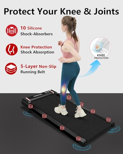 Walking Pad Treadmill with Incline Under Desk Treadmill 2.5 HP Portable Walking Pad 2 in 1 for Walking and Jogging, Under Desk Treadmill for Home Office with Remote Control.