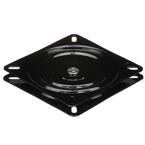 Attwood 17720 Seat Swivel, for Boat Seat, 6 ¼ Inches, 0-Degrees Tilt, Aluminum, Black Power Coated