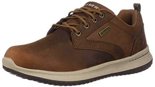 Skechers Men's Delson-Antigo Oxford, Tan, 10 M US
