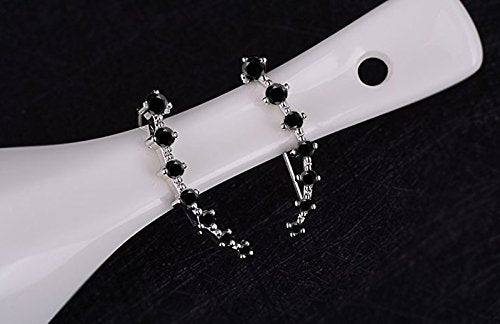 Ear Jewelry for Women 7 Star Ear Cuffs Climber Earrings 925 Sterling Silver Hypoallergenic Earring with Cubic Zirconia for Birthday Gift
