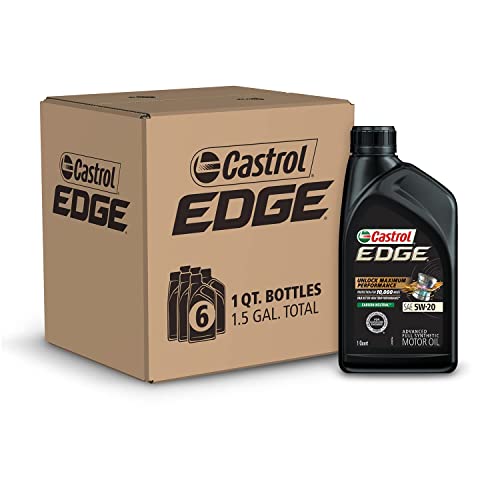 Castrol Edge High Mileage 5W-20 Advanced Full Synthetic Motor Oil, 5 Quarts