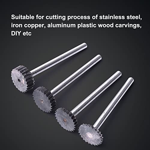 Tungsten Steel T Slot Router Bit Cutter Rotary File Cutter Tool 12mm*1/2/3/4mm for Metal Wood Plastic Carving Rotary Tools (1mm 2PCS)
