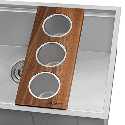 Ruvati Condiment Tray 3 Bowl Serving Board for Workstation Sinks (Complete Set) - RVA1377