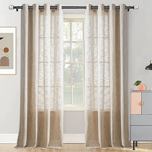KAMANINA 1 Inch Curtain Rod 32 to 58 Inches (2.6-4.8ft), Black Curtain Rods for Windows, Single Drapery Rods with Crackle Glass Finials