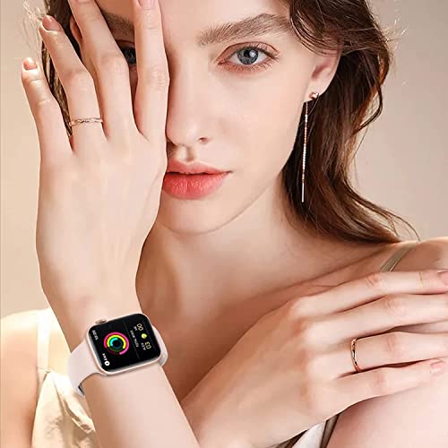 15 Pack Soft Silicone Bands Compatible with Apple Watch Band 40mm 41mm 38mm 45mm 44mm 42mm for Women Men,Waterproof Sport iWatch bands Replacement Strap Wristbands for iWatch SE Series 9 8 7 6 5 4 3 2