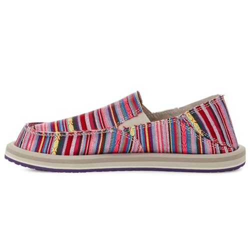 Sanuk Sidewalk Surfer Blanket Sneaker, Purple Multi, 3 US Unisex Little Kid