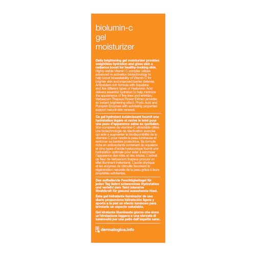 Dermalogica Biolumin-C Gel Moisturizer, Face Moisturizer with Hyaluronic Acid and Vitamin C - Boosts Radiance, Brightens, Provides Weightless Hydration, 1.7 Fl Oz