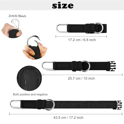 ZINZ Elastic Jacket Gripper Travel Strap with D-Ring Hooks and Buckle, Suitcase Straps Belts Travel Accessories, Makes Your Hands Free,Black