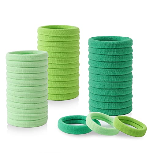 Marcoido Women's Hair Ties, 100Pcs Black, Thick Plus Seamless Hair Bands, Soft Ponytail Holders for Girls, No Crease Damage Free for Thick, Bulk Curly Hair