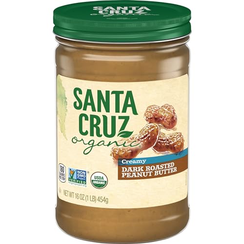 Santa Cruz Organic, Dark Roasted Peanut Butter, Creamy, Organic, 16 Ounce