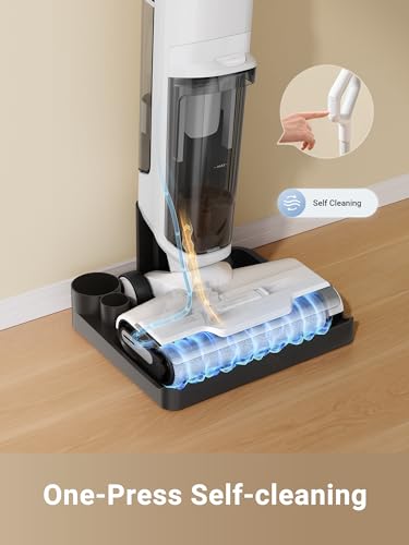 dreame Trouver K10 Wet Dry Vacuum Cleaner, Cordless Vacuum Mop with Self-Washing, 8.38lbs Lightweight Floor Washer, 30min Runtime, Edge Cleaning Great for Hardfloor, Specially Designed Twin Scraper
