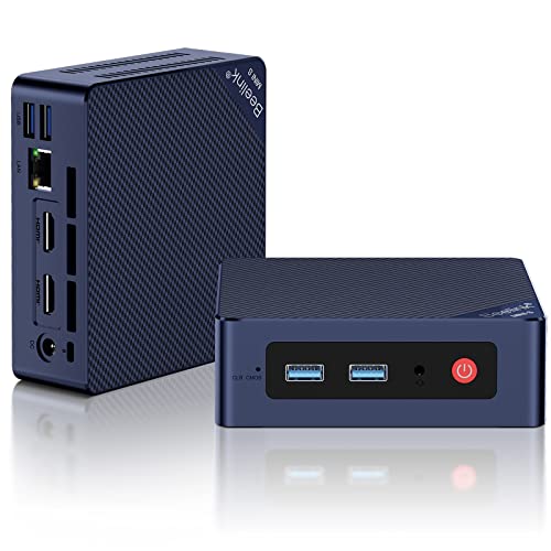 Beelink Mini S12 Mini PC, 12th Intel Alder Lake- N95 (4C/4T, up to 3.4GHz), 8GB DDR4 256GB M.2 SSD, Mini Desktop Computer Support 4K@60Hz Dual Display/BT 4.2/WiFi 5/USB 3.2/Gigabit Ethernet