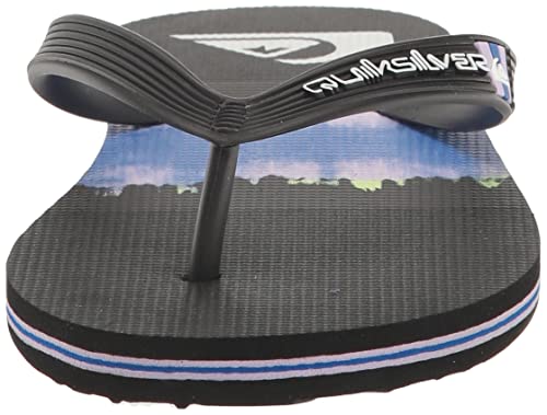 Quiksilver Boy's Unisex-Child Molokai Art Youth Sandal Flip-Flop, Black 6, 1 Little Kid