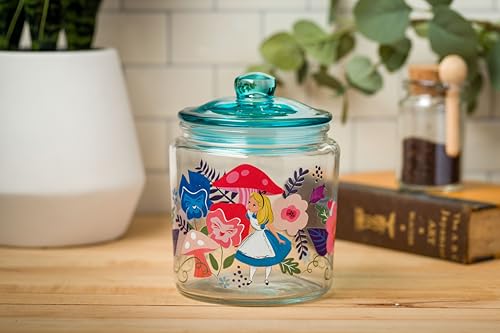 Silver Buffalo Rick and Morty Falling Out of Ship Glass Cookie Snack Candy Jar with Lid (Small)