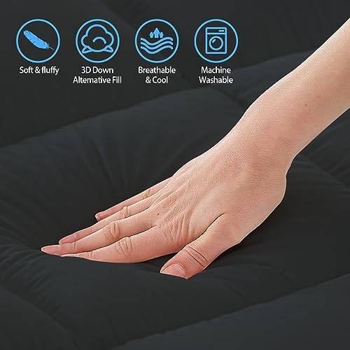 CYMULA Twin XL Mattress Topper - Soft Cooling Mattress Pad for College Dorm Room Essentials - Extra Thick Long Protector Cover for Back Pain, Single Bed Topper Pillow Top with 8''-21'' Deep Pocket