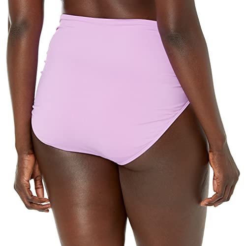 Anne Cole womens Anne Cole - Convertible High Waist Shirred Swim Bikini Bottoms, Green Grass, X-Small US