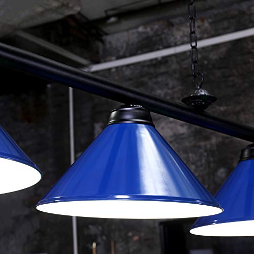 Wellmet Pool Table Light for 7' 8' 9' Pool Table, 4 Lights Ceiling Hanging Light Fixtures with Matte Metal Shades, Billiard Pool Table Lights for Pool Billiards Table, Game Room, Bar