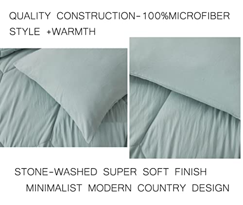 Chezmoi Collection Vero 3-Piece Honeycomb Quilted Microfiber Comforter Set - Soft Washed Lightweight Geometric Hexagon Bedding, Full, Aqua