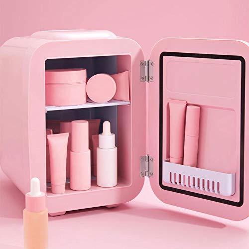 CAYNEL Mini Fridge Portable Thermoelectric 4 Liter Cooler and Warmer for Skincare, Eco Friendly Beauty Fridge For Foods,Medications, Cosmetics, Breast Milk, Medications Home and Travel