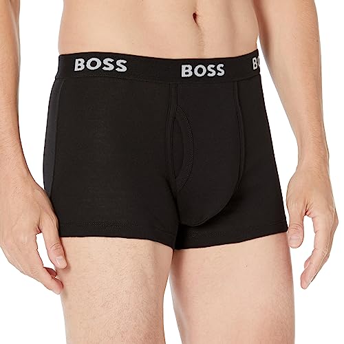 BOSS mens 5-pack Authentic Cotton Trunks, Dark Soil Black, Small US