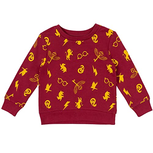Harry Potter Little Girls French Terry Cosplay Pullover Sweatshirt Red 6-6X