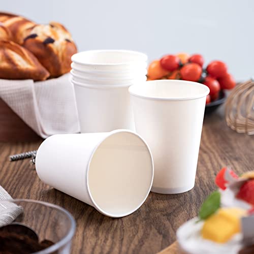 RACETOP Disposable Paper Coffee Cups, Paper Cups, Disposable Coffee Cups for Beverage or Coffee 12 oz 100 pack