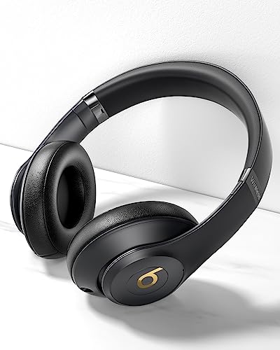 F FEYCH Beats Studio Replacement Earpads for Beats Studio 3 &Beats Studio 2 (B0500/ B0501) 2 Pieces Noise Isolation Comfortable Memory Foam Ear Cushions (Black)