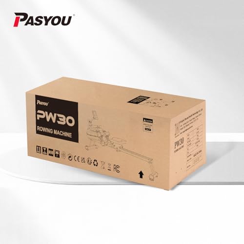 PASYOU Rowing Machines for Home - Row Machine for Cardio Training, Water Rowing Machines with Dedicated Monitor & Bluetooth, 350LBS Weight Capacity
