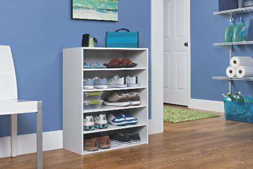 ClosetMaid 1565 Stackable 5-Shelf Organizer, White