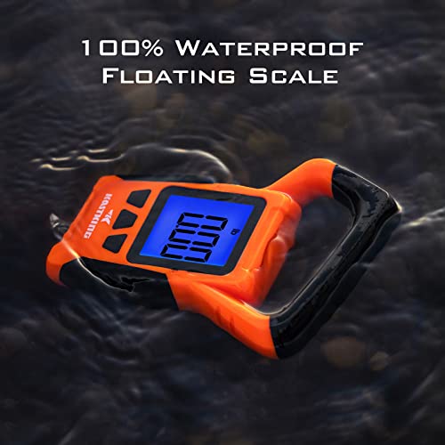 KastKing Fish Scale, WideView Floating Waterproof Digital Scale, 2.5” Large LCD Display, 110lb Capacity, Multi-Mode Pound/Ounces & Kilograms, Stores up to 9 Weights