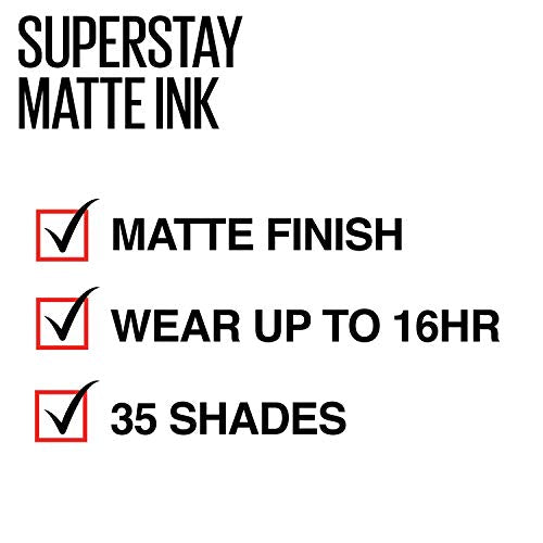 Maybelline Super Stay Matte Ink Liquid Lipstick Makeup, Long Lasting High Impact Color, Up to 16H Wear, Lover, Mauve Neutral, 1 Count