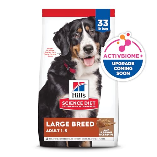 Hill's Science Diet Large Breed, Adult 1-5, Large Breed Premium Nutrition, Dry Dog Food, Lamb & Brown Rice, 33 lb Bag