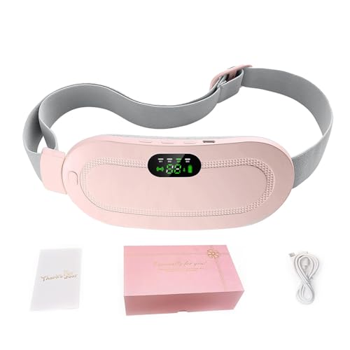 Heating Pad for Period Cramps, Three-Speed Adjustment，Portable Cordless Rechargeable Heating Pad for Menstrual Pain Relief Electric Heat Belt,Gifts for Her Women Girl Wife (Pink)