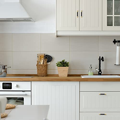 TRUSTMI Cabinet Pulls 10 Packs 3-3/4 Inch Hole Center Drawer Pulls Knurling Diamond Pattern Bathroom Hardware Kitchen Cupboard Handles, Matte Black and Gold