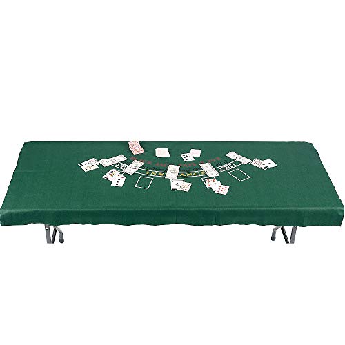 Amscan Craps Party Table Cover, 37" x 6', 1 piece, Green