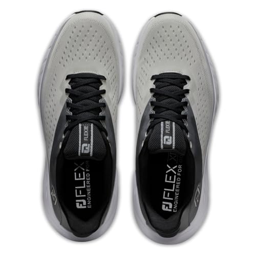 FootJoy Men's Fj Flex Xp Golf Shoe, Black/Black, 10 X-Wide