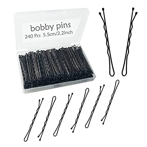 YINGFENG Jumbo Hair Pins for Women: 220pcs 2.76 Inch Large Blonde Bobby Pins, Long Gold Hair Pins with Box, Reusable Non-Slip Pins for Thick Hair