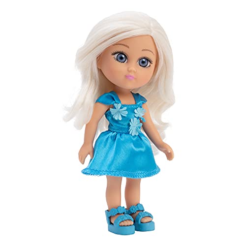 Adora Super Cuddly Fairy Garden Friends Doll Set with Color - Changing Hair, Blue Dress in Floral Applique and Matching Sandals Birthday Gift for Ages 3+ - Bluebell