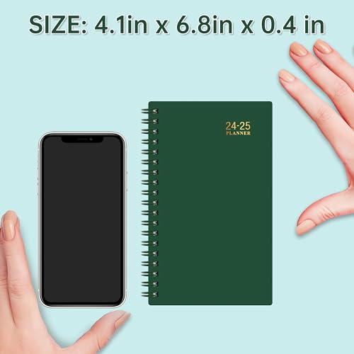 2024-2025 Pocket Planner/Calendar - Weekly & Monthly Pocket Planner, JUL. 2024 - Jun. 2025, 6.8" x 4.3", Strong Twin - Wire Binding, plastic cover