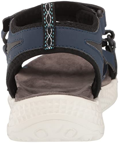 Propet Women's TravelActiv XC Walking Sandals, Black, 11 Narrow US