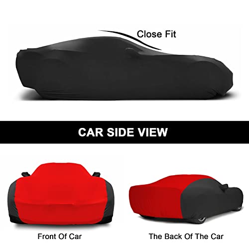 Indoor Car Cover Replace for 1968–1982 Corvette C3, Luxurious Stretch Satin Snug Custom-fit Indoor Breathable Car Cover for Dust-Proof, Underground Garage, Car Show (C3)