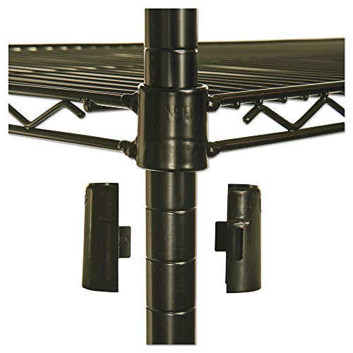 Alera ALE Industrial Heavy-Duty Wire Shelving Starter Kit, 4-Shelf, 36w x 24d x 72h, Black