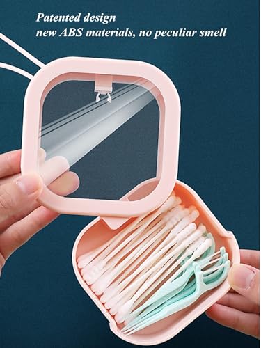 REVAXUP 2pcs Hair Tie Organizer Boxes,Small Portable Holder Can Be Stackable Or Hung On The Wall,Best for Ties Storage or Small Items on Desktop, Pink&White