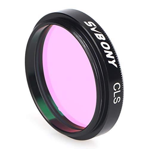 SVBONY Telescope Filter 1.25 inches CLS Filter City Light Pollution Reduction Filter Broadband Filter Suitable for Deep Sky Visual Astronomical Photography