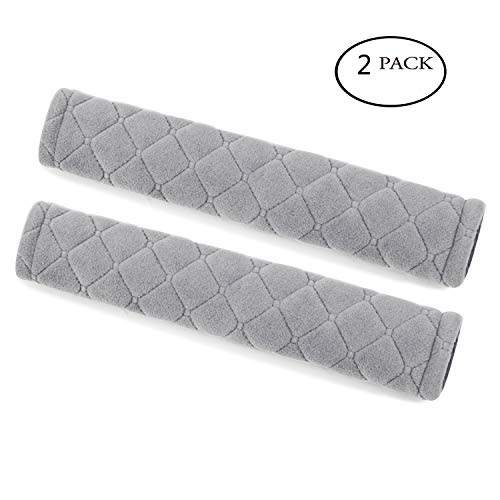 Amooca Soft Auto Seat Belt Cover Seatbelt Cushions Shoulder Pad 2 PCS for a More Comfortable Driving Compatible with All Cars Light Khaki